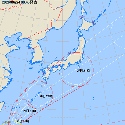 台風経路図:拡大図へ