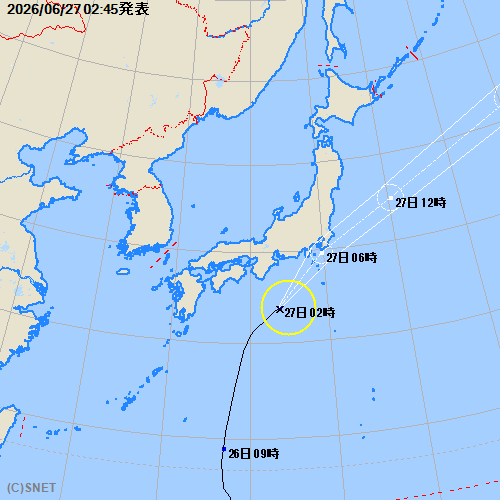台風経路図：拡大図へ