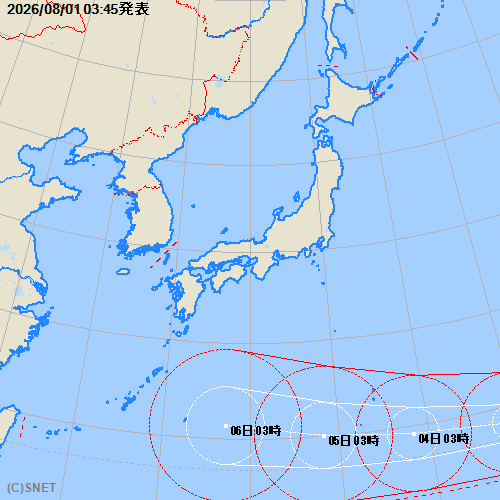 台風経路図:拡大図へ