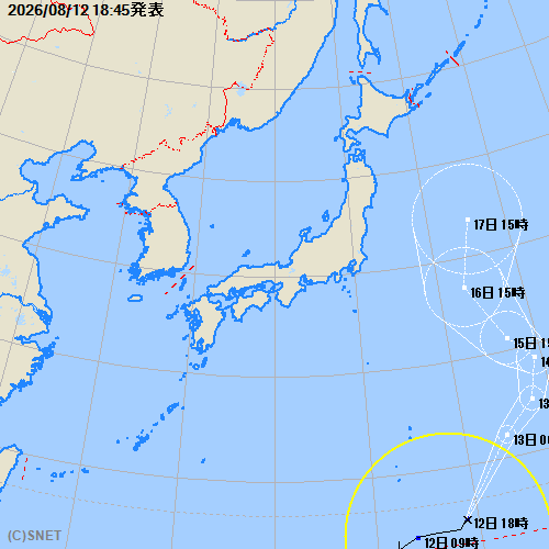 台風経路図：拡大図へ