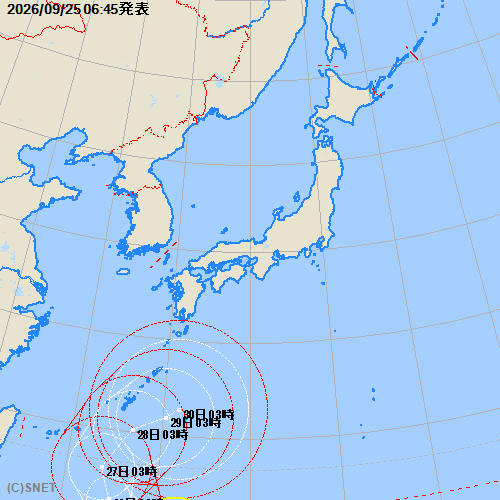 台風経路図:拡大図へ