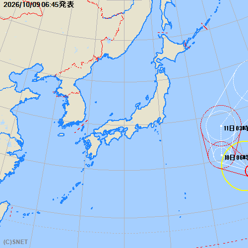 台風経路図：拡大図へ