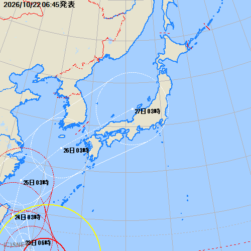台風経路図：拡大図へ