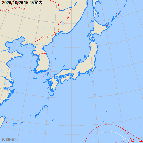 台風経路図：拡大図へ